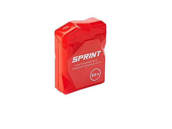 сантехническая нить для герметизации резьбы Sprint 50м в многоразовом боксе блистер купить в Саратове | "Проконсим"