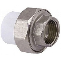 Муфта комбинированная ПП 32-1/2'' PN 25 разъёмная с внутренней резьбой белая PlasticPro купить в Саратове | "Проконсим"