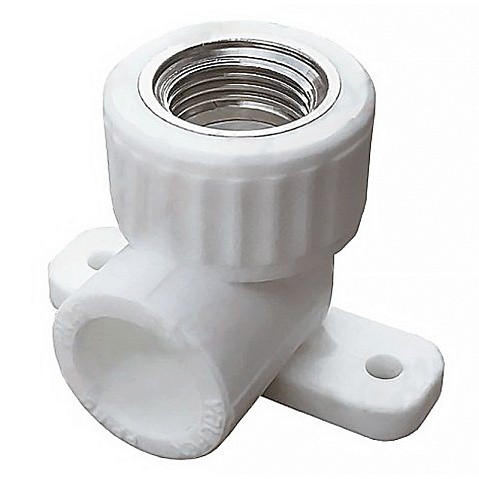 Угольник установочный ПП 20-1/2'' PN 25 с внутренней резьбой белый VALFEX  купить в Саратове | "Проконсим"