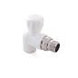 Кран шаровой для радиатора ПП 25-3/4'' PN 25 угловой с американкой белый РТП 10589 купить в Саратове | "Проконсим"