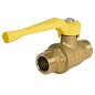 Кран латунный шаровой газовый 11Б27п DN15 PN40 рычаг штуцер-штуцер БАЗ Standart купить в Саратове | "Проконсим"