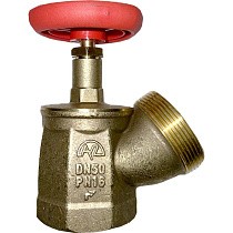 Клапан латунный пожарный КПЛУ DN 50 PN 16 угловой 125гр. м-шт Пензапромарматура купить в Саратове | "Проконсим"