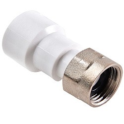  Муфта ПП с накидной гайкой 16-1/2'' PN 25 белая РВК 20610 (930659151) со склада Проконсим в Саратове