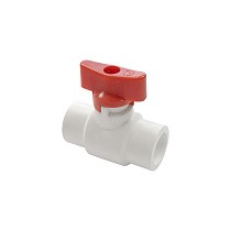 Краны шаровые ПП DN 20-25 PN 25 полупроходные белые с красной ручкой Valfex купить в Саратове | "Проконсим"