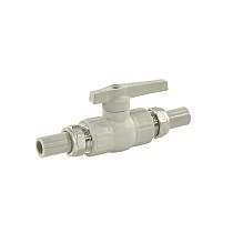 Краны шаровые ПП DN 20-32 PN 25 с двусторонним разъемным соединением серые Valfex купить в Саратове | "Проконсим"