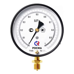  Манометр Росма ТМ-610 РМТИ.00 точных измерений, 150мм, 0-40кгс/см2, резьба M20x1,5 радиальный, класс точности 0.6 (930091504) со склада Проконсим в Саратове