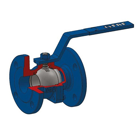 Кран шаровой DN 15 PN 16 чугунный 115мм уплотнение PTFE фланцевый FAF 1100015  купить в Саратове | "Проконсим"