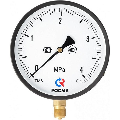 Манометр общетехнический Росма ТМ-610Р.00, до 16МПа G1/2'', 150мм, радиальное присоединение, класс точности 1.5 купить в Саратове | "Проконсим"