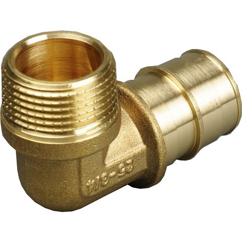Угольник латунный для PEX труб 20-1/2'' PN 10 OP под надвижную гильзу с наружной резьбой ONE PLUS купить в Саратове | "Проконсим"