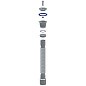Сифон гофрированный Unicorn D220Р, 40х50 гибкий отвод, 1 1/2'' х40 пластиковая чашка, 800мм купить в Саратове | "Проконсим"