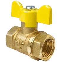 Краны латунные шаровые газовые 11Б27фтМ DN 15-32 PN 40 бабочка муфта-муфта Valfex.277.LB3 купить в Саратове | "Проконсим"