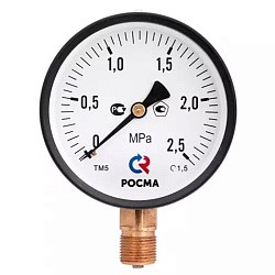  Мановакуумметр Росма ТМВ-610Р.05 общетехнический, 150мм, -0.1-1,5МПа, резьба M20x1,5, с электронной приставкой тип V, радиальный, класс точности 1,5 (930099128) со склада Проконсим в Саратове