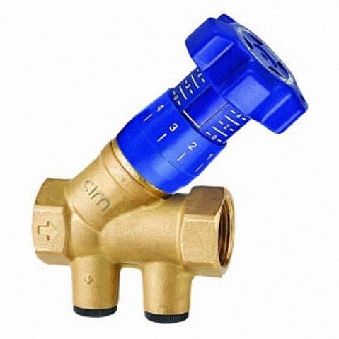 Клапан латунный MVI BL.220.05, DN 20 PN 25, балансировочный Kvs 5,33 м3/ч, муфтовый, наклонный купить в Саратове | "Проконсим"