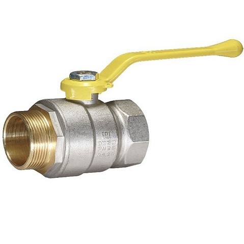 Кран латунный Temper серия 83 DN25 PN40 никелированный газовый рычаг м-шт ГОСТ Р 59553 купить в Саратове | "Проконсим"