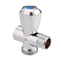 Вентиль латунный проходной MVI BV.461 DN 15 +отверстие 20 PN 10 хромированный муфта-штуцер маховик купить в Саратове | "Проконсим"