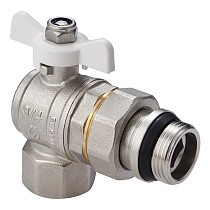 Краны латунные шаровые угловой с уплотнением MVI BV.523 DN 15-20 PN 40 американка бабочка купить в Саратове | "Проконсим"