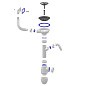 Сифон для мойки Unicorn В430V, без отвода, 3 1/2'' х40 с отводом для стиральной машины, прямоугольный перелив купить в Саратове | "Проконсим"