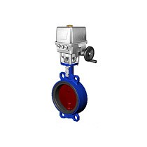 Затвор дисковый поворотный DN 300 PN 16 межфланцевый с диском из чугуна с электроприводом Tecfly VPI 4448 купить в Саратове | "Проконсим"