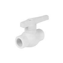 Краны шаровые ПП BASE DN 20-63 PN 25 белые PlasticPro купить в Саратове | "Проконсим"