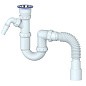 Сифон для умывальника Unicorn Y320V, 40х50 гибкий отвод, 1 1/2'' х40 чаша из нержавеющей стали с отводом для стиральной машины купить в Саратове | "Проконсим"