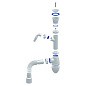 Сифон для умывальника Unicorn А320VР, 40х50 гибкий отвод, 1 1/2'' х40 пластиковая чаша с отводом для стиральной машины купить в Саратове | "Проконсим"