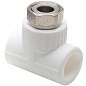Тройник комбинированный ПП 20-3/4'' PN 25 с накидной гайкой белый РТП 14270 купить в Саратове | "Проконсим"