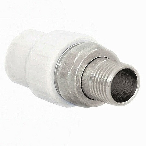 Муфта для радиатора ПП 25-3/4'' PN 25 с американкой белая РТП 14628 купить в Саратове | "Проконсим"