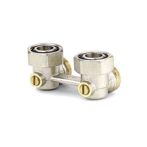 Узелы нижнего подключения VARMEGA VM140 DN20 угловой двухтрубный 3/4''x3/4'' евроконус муфта-штуцер купить в Саратове | "Проконсим"