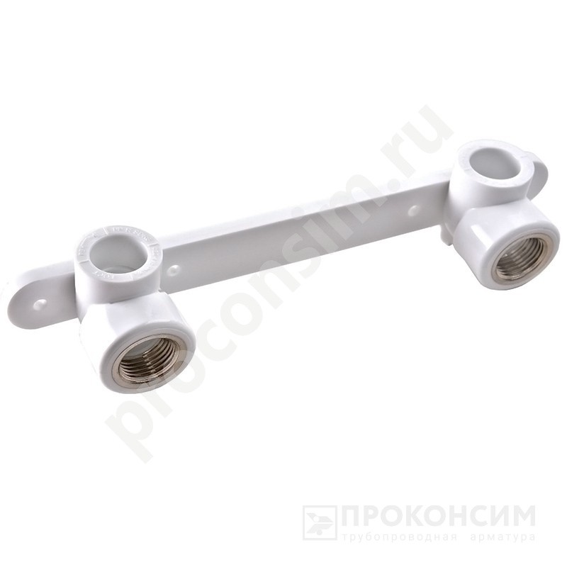 Цена по запросу.  . Угольник установочный ПП 25-1/2'' двойной белый РВК 32008 (930659322) со склада Проконсим в Саратове