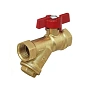 Краны латунные шаровые DN 15-20 PN 25 с фильтром бабочка муфта-муфта БАЗ КФ.А30.1 купить в Саратове | "Проконсим"