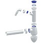 Сифон для умывальника Unicorn А510V, 40х40 прямой отвод, 1 1/2'' х40 с отводом для стиральной машины преходник 40х32 купить в Саратове | "Проконсим"