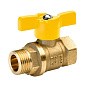 Кран латунный шаровой газовый 11Б27п DN25 PN40 бабочка муфта-штуцер БАЗ Standart купить в Саратове | "Проконсим"