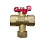 Кран латунный шаровой Пензапромарматура DN15 PN16 G1/2'' с фильтром никелированный полнопроходной муфта-муфта бабочка купить в Саратове | "Проконсим"
