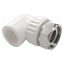 Угольник с накидной гайкой Valfex, DN 25-32, PN 25, белый купить в Саратове | "Проконсим"