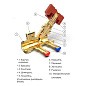 Клапан балансировочный STAD.BY-1-32, DN 32 PN 16 наклонный, латунный Kv 12,83 м3/ч с измерительными ниппелями, дренажный купить в Саратове | "Проконсим"
