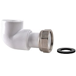  Угольник ПП с накидной гайкой 25-3/4'' PN 25 белый РВК 32270 (930659319) со склада Проконсим в Саратове