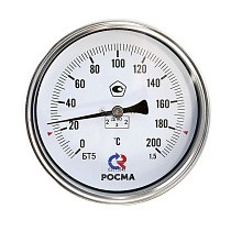 Термометр биметаллический РОСМА БТ-51.211, 100мм, осевой купить в Саратове | "Проконсим"