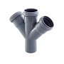 Крестовина ПП для канализации косая 45гр. DN 110-110-110 с уплотнительным кольцом РТП купить в Саратове | "Проконсим"