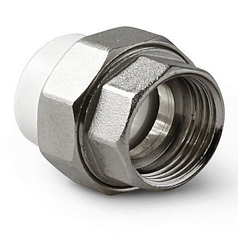 Муфта комбинированная ПП 50-1 1/2'' PN 25 разъёмная с внутренней резьбой белая Pro Aqua PA20022 купить в Саратове | "Проконсим"