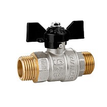 Краны латунные шаровые DN 15-25 PN 40 никелированные бабочка штуцер-штуцер LD Pride 47.304 купить в Саратове | "Проконсим"