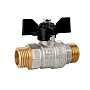 Краны латунные шаровые DN 15-25 PN 40 никелированные бабочка штуцер-штуцер LD Pride 47.304 купить в Саратове | "Проконсим"