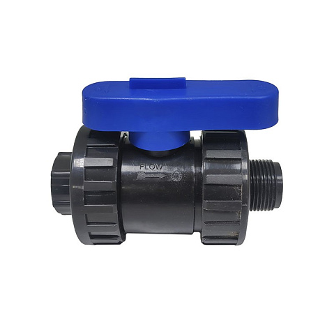 Кран шаровой компрессионный ПНД DN 25 PN 16 наружная резьба -1/2'' внутренняя резьба -3/4'' обжимной для ПЭ труб Кудиновский трубный завод купить в Саратове | "Проконсим"