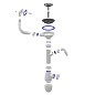 Сифон для мойки Unicorn B430VP, без отвода, 3 1/2'' х40 с отводом для стиральной машины, прямоугольный перелив купить в Саратове | "Проконсим"
