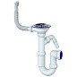 Сифон для мойки Unicorn Y431V, 3 1/2'' х40 без отвода, чаша из нержавеющей стали с отводом для стиральной машины, круглый перелив купить в Саратове | "Проконсим"