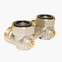Узел нижнего подключения Vekotrim DN 15 PN 10 угловой двухтрубный20-3/4'' c накидной гайкой, муфта купить в Саратове | "Проконсим"