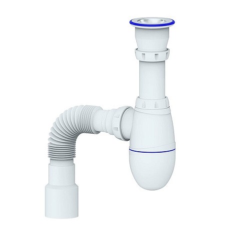 Сифон для мойки Unicorn В220, 40х50 гибкий отвод, 1 1/2'' х40 чаша из нержавеющей стали купить в Саратове | "Проконсим"