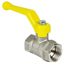 Краны латунные шаровые газовые 11Б27фт1М DN 15-50 PN 25-40 никелированные рычаг муфта-муфта Valfex.271 Standart ГОСТ Р 59553 купить в Саратове | "Проконсим"
