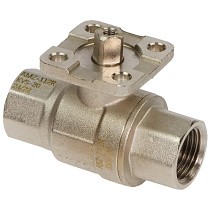 Краны латунные шаровые двухходовые DN 15-50 PN 25-40 никелированные под привод РИДАН AMZ-112R купить в Саратове | "Проконсим"