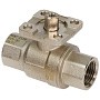 Краны латунные шаровые двухходовые DN 15-50 PN 25-40 никелированные под привод РИДАН AMZ-112R купить в Саратове | "Проконсим"
