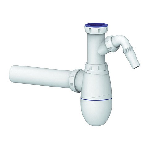 Сифон для мойки Unicorn В510V, 40х40 прямой отвод, 1 1/2'' х40 с отводом для стиральной машины преходник 40х32 купить в Саратове | "Проконсим"